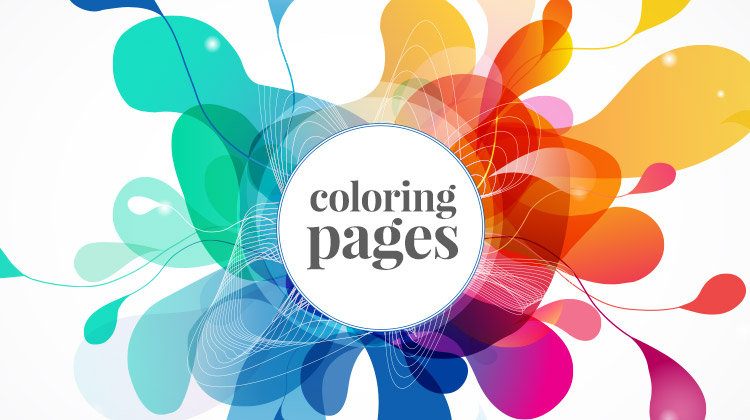 Color swatch with coloring pages text