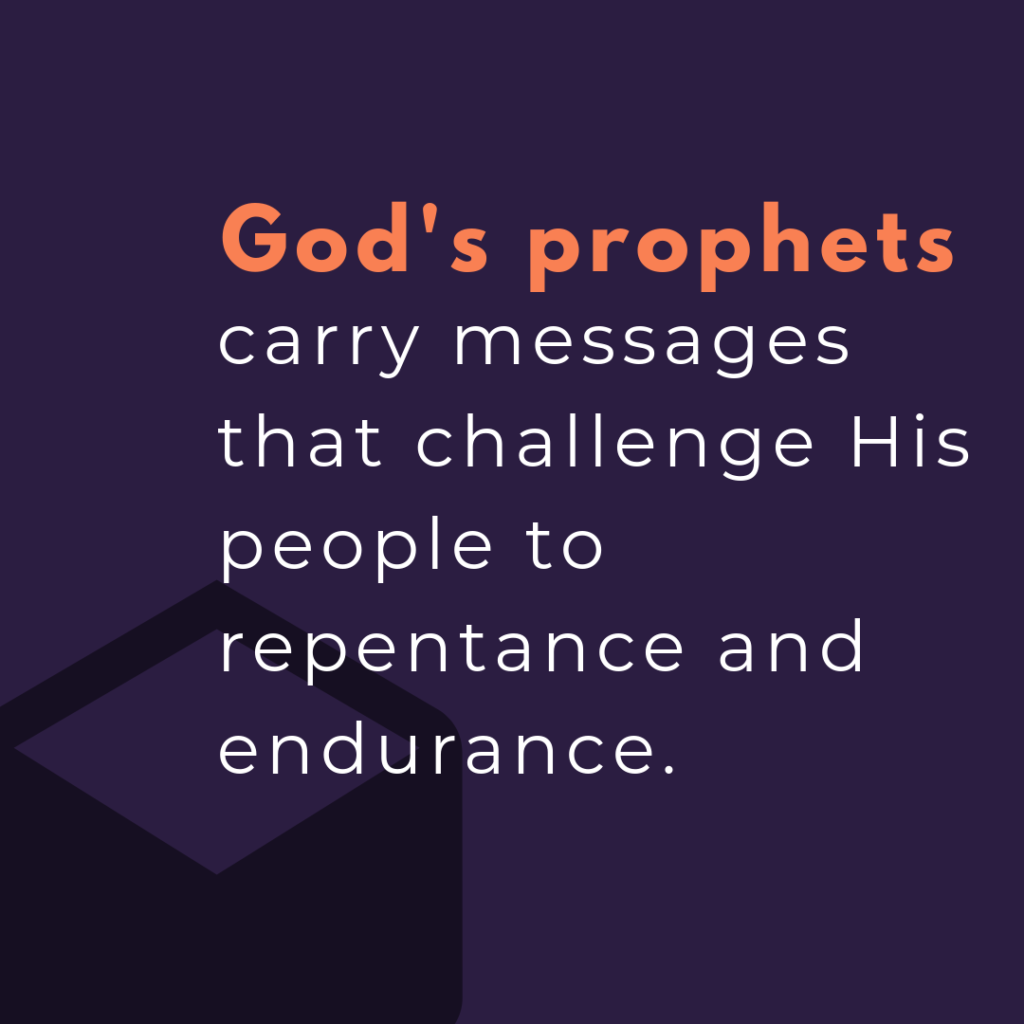 Meme: God's Prophets carry messages that challenge His people to repentance and endurance.