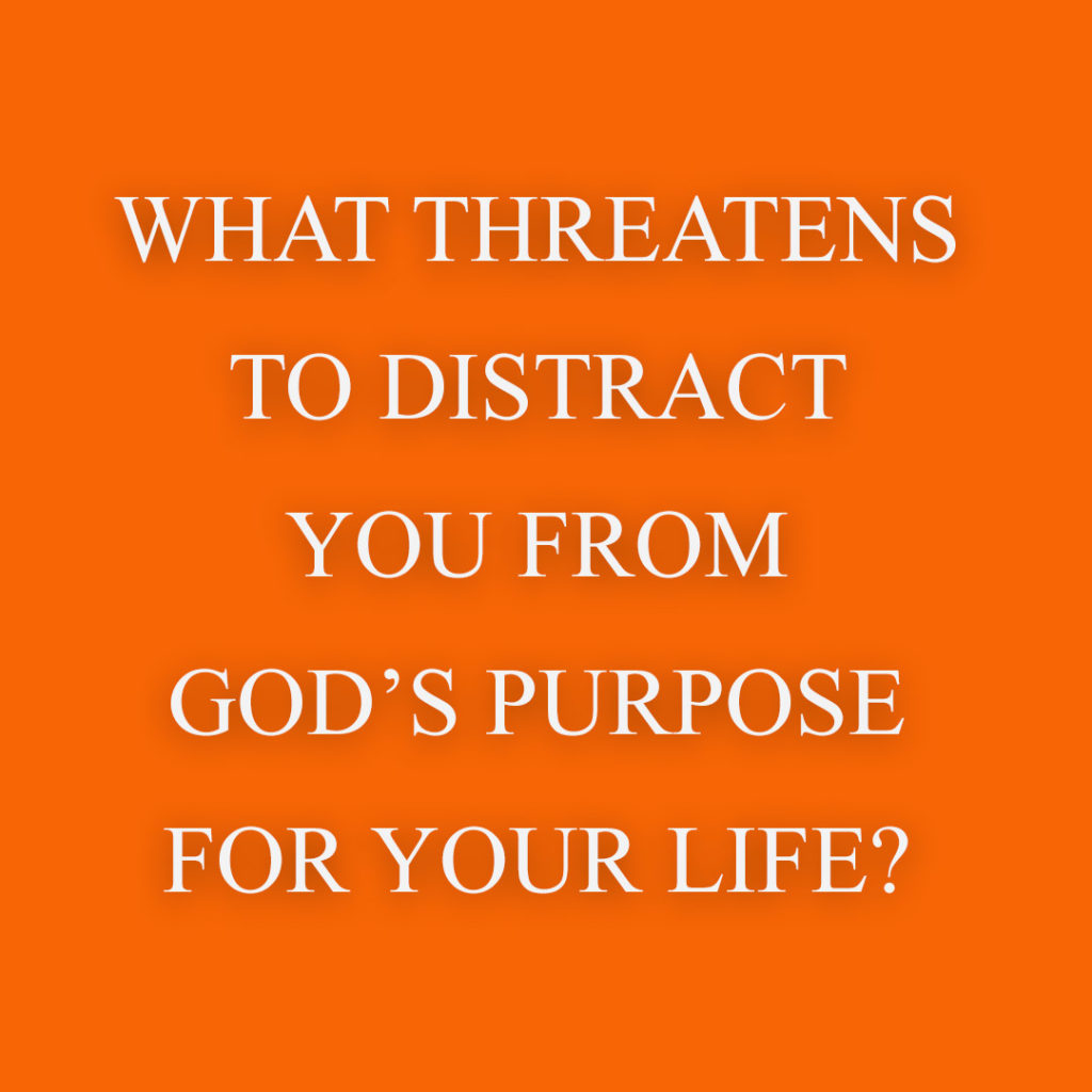 Meme: What threatens to distract you from God's purpose for your life?