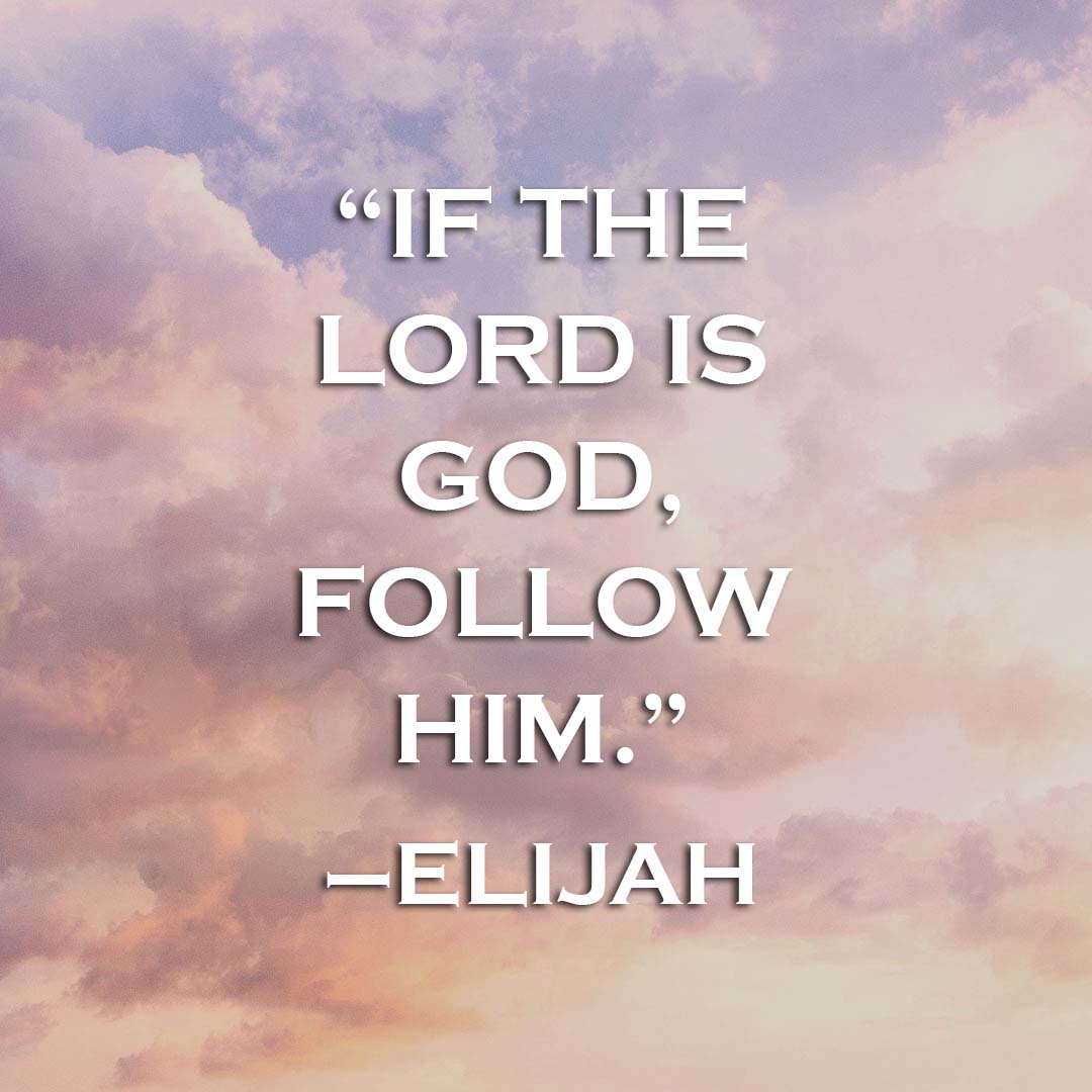 Meme: "If the Lord is God, follow him." --Elijah