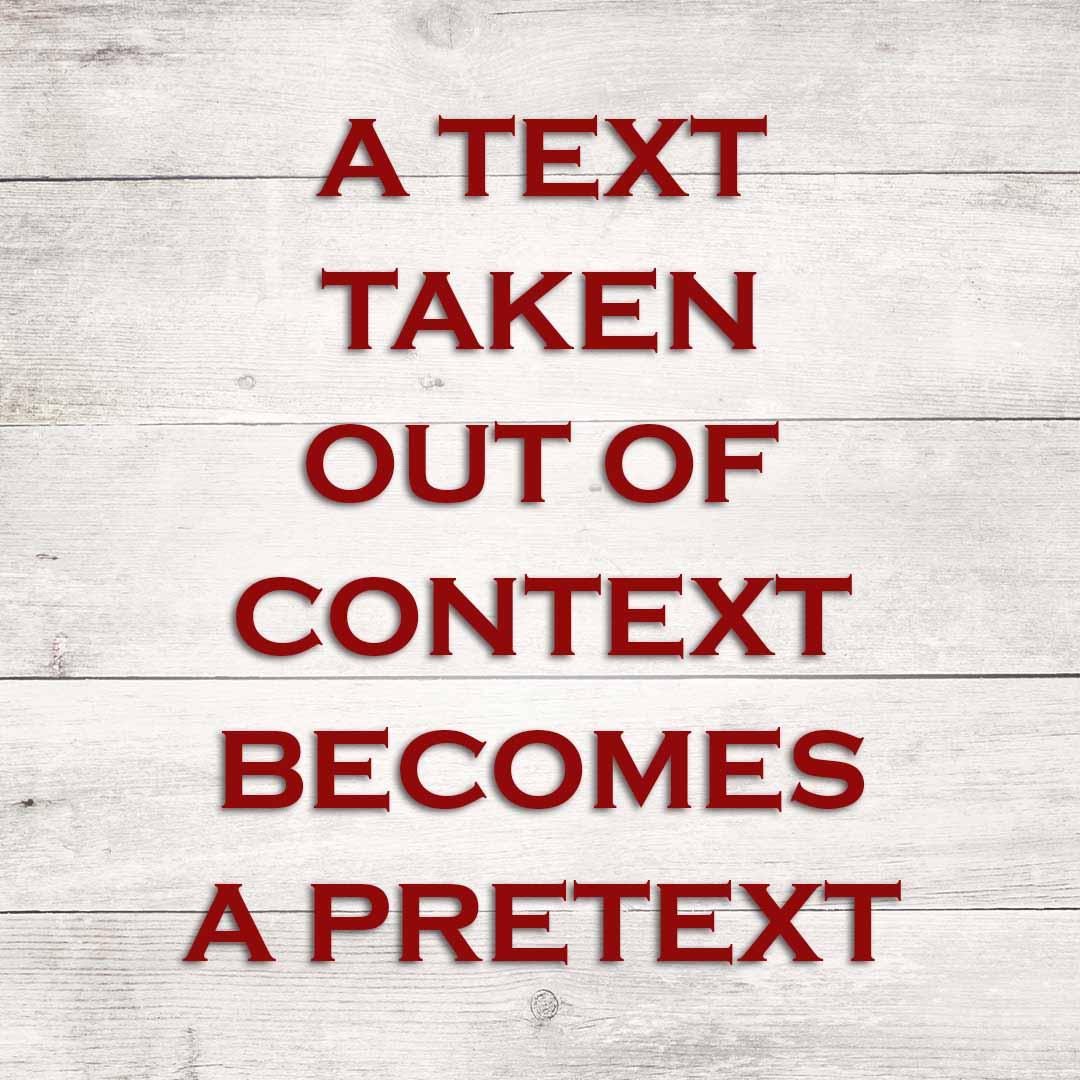 Meme: A text taken out of context becomes a pretext