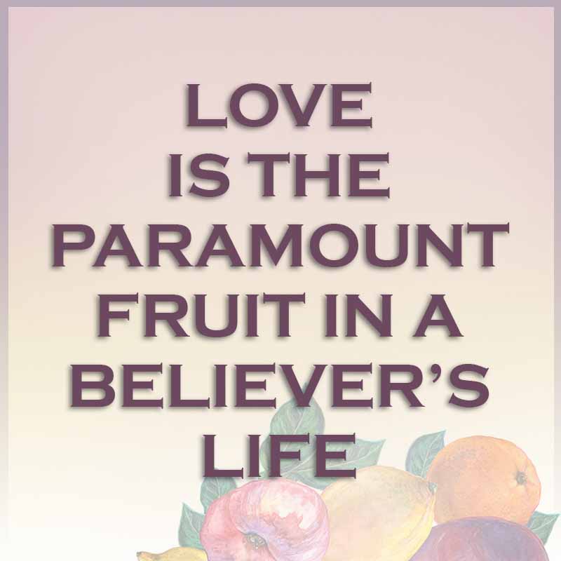 Meme: Love is the paramount fruit in a believer's life